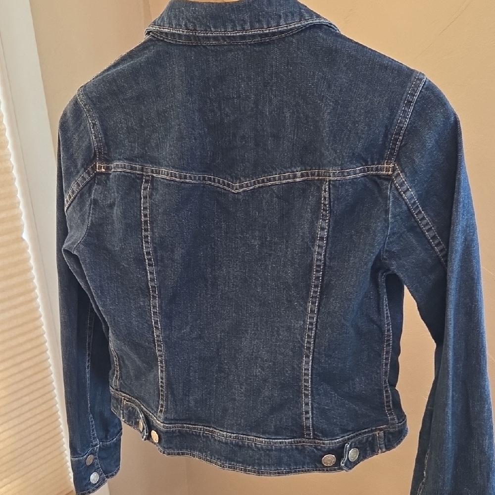 Classic J. Crew Dark Blue Jean Jacket - Picture 3 of 7